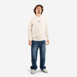 Bluza skaterska z kolekcji Roos Zwetsloot, beżowa, niebarwiona. Białe bluzy DECATHLON, xs, bez wzorów, z bawełny, bez kaptura. W wyprzedaży za 59.99 zł.