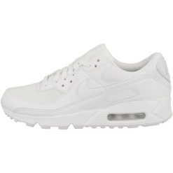 Buty do chodzenia damskie Nike Air Max 90. Białe obuwie sportowe Nike, z materiału, bez zapięcia, trekkingowe, nike air max. Za 884.00 zł.