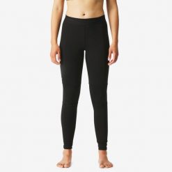 Legginsy trekkingowe damskie Forclaz MT500 merino. Czarne legginsy SIMOND, m, bez wzorów, z dzianiny. Za 179.99 zł.