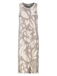 Sublevel Sukienka w kolorze szarobrązowo-kremowym rozmiar: M. Brązowe sukienki Sublevel, na co dzień, m, bez wzorów, bez kołnierzyka, bez ramiączek, midi, proste. Za 82.99 zł.