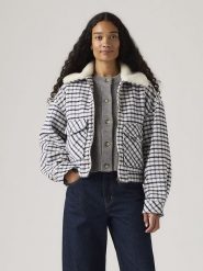Levi's Kurtka w kolorze biało-granatowym rozmiar: S. Białe kurtki Levi's®, s, z aplikacjami, bez kaptura. Za 214.19 zł.