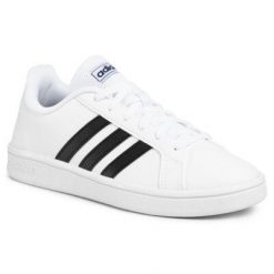 ADIDAS GRAND COURT BASE EE7904 W Biały. Białe obuwie sportowe Adidas, ze skóry ekologicznej, bez zapięcia. Za 199.99 zł.