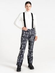 Dare 2b Spodnie narciarskie "Diminish" w kolorze czarno-białym rozmiar: 34. Czarne spodnie dresowe Dare 2b, m, bez wzorów. Za 147.91 zł.