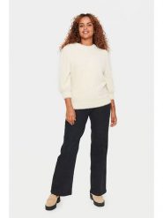 SAINT TROPEZ Sweter "Banni" w kolorze kremowym rozmiar: L. Brązowe swetry Saint Tropez, l, bez wzorów, bez ramiączek. Za 158.84 zł.