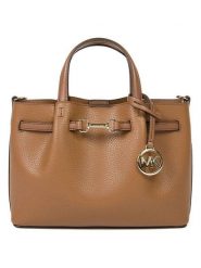 Michael Kors Skórzana torebka w kolorze karmelowym - 24 x 17 x 7 cm rozmiar: onesize. Brązowe torby na ramię Michael Kors, bez wzorów, z materiału, przez ramię, bez dodatków. Za 861.99 zł.