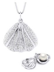 Pearl Addict Srebrny naszyjnik z perłą - dł. 42 cm rozmiar: onesize. Szare naszyjniki Pearl Addict, z cyrkonią, srebrne. Za 252.99 zł.