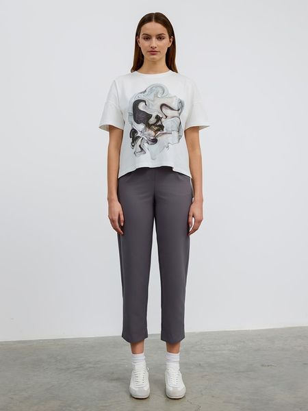 BGN Spodnie w kolorze antracytowym rozmiar: 34. Czarne spodnie materiałowe BGN, bez wzorów, z materiału. Za 56.53 zł.