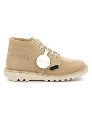Kickers Botki "Kick hi" w kolorze beżowym rozmiar: 39. Brązowe botki Kickers, bez wzorów, bez obcasa, bez zapięcia. Za 277.36 zł.