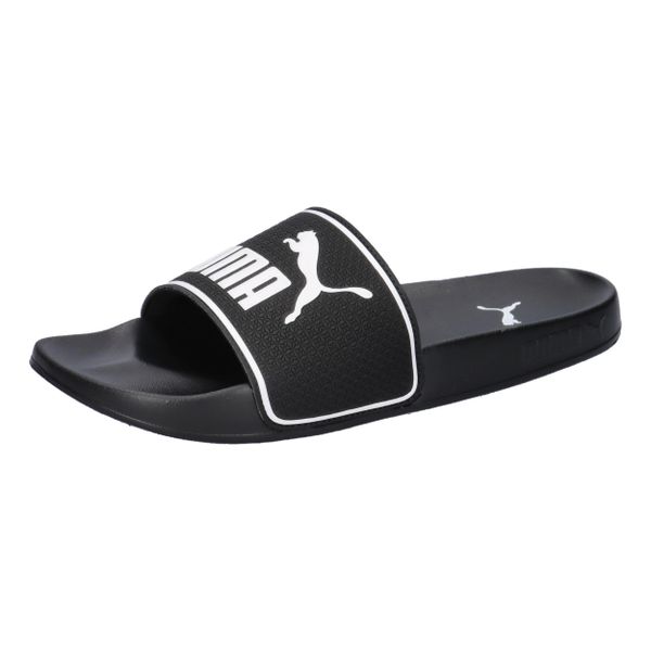 Puma Leadcat 2.0 - Klapki kąpielowe czarno-białe unisex. Białe klapki Puma, bez wzorów, z materiału, bez obcasa. Za 108.35 zł.