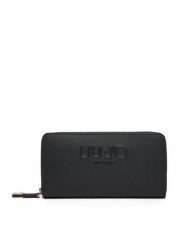 Liu Jo Duży Portfel Damski Ecs Xl Zip Around AF5170 E0087 Czarny. Czarne portfele Liu Jo, bez wzorów, ze skóry. Za 269.99 zł.
