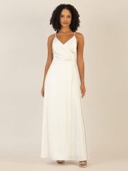 APART Sukienka w kolorze kremowo-oliwkowym rozmiar: 36. Brązowe sukienki Apart, bez wzorów, sportowe, bez kołnierzyka, bez ramiączek, maxi, sportowe. Za 239.99 zł.