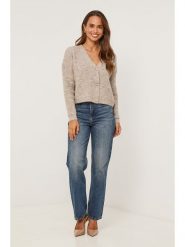 Soft Cashmere Kardigan w kolorze szarobrązowym rozmiar: 38/40. Brązowe kardigany Soft Cashmere, bez wzorów, prążkowane. Za 191.88 zł.