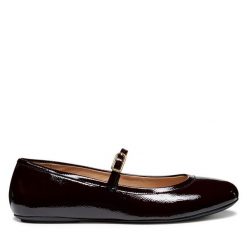 Baleriny Geox. Czerwone baleriny Geox, bez wzorów, bez obcasa. Za 449.99 zł.