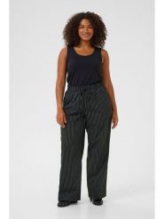 KAFFE curve Spodnie "Eloana" w kolorze czarno-białym rozmiar: 42. Czarne spodnie materiałowe KAFFE curve, na co dzień, bez wzorów, z materiału. Za 126.99 zł.