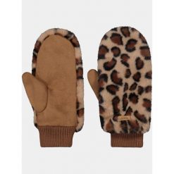 Rękawiczki Damskie Barts Fur Mitts. Brązowe rękawiczki Barts, bez wzorów, sportowe. Za 234.50 zł.