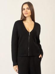 APART Wełniany kardigan w kolorze czarnym rozmiar: M. Czarne kardigany Apart, m, bez wzorów, z wełny. Za 528.34 zł.