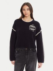 PINKO Sweter Alicudi 105397 A2PK Granatowy Regular Fit. Niebieskie swetry Pinko, xs, bez wzorów, z wełny, bez ramiączek. Za 1,649.00 zł.