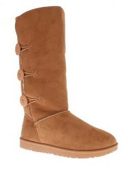 ISLAND BOOT Kozaki zimowe "Flora" w kolorze jasnobrązowym rozmiar: 38. Brązowe kozaki Island Boot, na zimę, z materiału, bez obcasa, bez zapięcia. Za 175.67 zł.