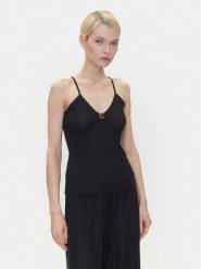 Emporio Armani Top EW001292 AF12206 FC043 Czarny Slim Fit. Czarne topy Emporio Armani, m, bez wzorów, z syntetyku, bez kołnierzyka, bez ramiączek. Za 279.99 zł.
