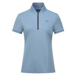 Damskie jeździeckie polo Euro-Star Ramona. Niebieskie koszulki polo EURO-STAR, na lato, xl, bez wzorów, z elastanu, bez kołnierzyka, bez ramiączek. Za 194.00 zł.