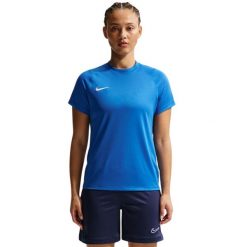 Koszulka damska Nike Dri-FIT Park VIII, 100% poliester. Niebieskie bluzki Nike, bez wzorów, z poliesteru, sportowe, bez kołnierzyka, bez ramiączek. Za 66.99 zł.