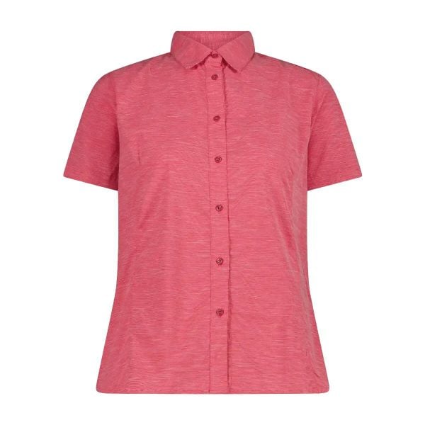 Koszula damska stretch CMP. Czerwone koszule CMP, xl, bez wzorów, z bawełny, eleganckie, bez kołnierzyka, bez ramiączek. Za 250.65 zł.