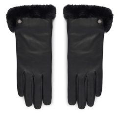 Rękawiczki LAUREN RALPH LAUREN. Czarne rękawiczki Lauren Ralph Lauren, bez wzorów, z dzianiny. Za 549.99 zł.