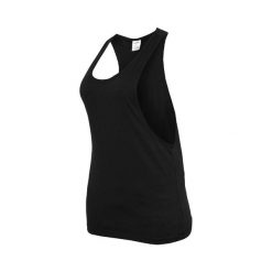 Damski tank top miejski klasyczny luźny basic. Czarne topy Urban Classics, bez wzorów, bez kołnierzyka, bez ramiączek. W wyprzedaży za 39.00 zł.