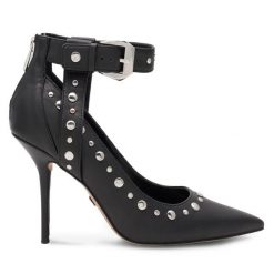 Szpilki Nine West. Czarne szpilki Nine West, bez wzorów, bez obcasa, na szpilce, bez zapięcia. Za 155.99 zł.