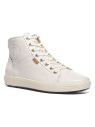 Ecco Skórzane sneakersy "Soft 7" w kolorze białym rozmiar: 38. Białe trampki ecco, bez wzorów, za kostkę, bez zapięcia. Za 449.58 zł.