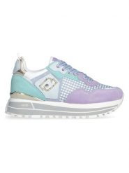 Liu Jo Skórzane sneakersy w kolorze turkusowo-fioletowym rozmiar: 40. Różowe trampki Liu Jo, bez wzorów, z materiału, bez zapięcia. Za 363.71 zł.