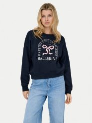 ONLY Bluza 15254183 Granatowy Loose Fit. Niebieskie bluzy Only, s, bez wzorów, z bawełny, bez kaptura. Za 129.99 zł.