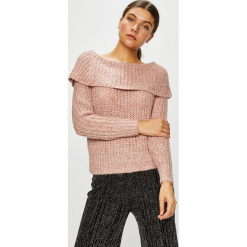 Only - Sweter. Czerwone swetry Only, l, bez wzorów, z materiału, bez ramiączek. W wyprzedaży za 89.90 zł.