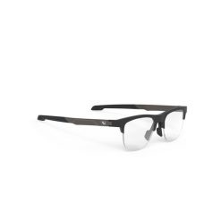 Okulary Rudy Project INKAS HALF RIM BLACK MATTE - DEMO LENS - B. Brązowe okulary przeciwsłoneczne Rudy Project, bez wzorów, ze lnu, sportowe. W wyprzedaży za 672.00 zł.