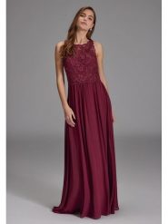 SWING Sukienka w kolorze bordowym rozmiar: 38. Czerwone sukienki Swing, bez wzorów, bez kołnierzyka, bez ramiączek, maxi. Za 233.33 zł.